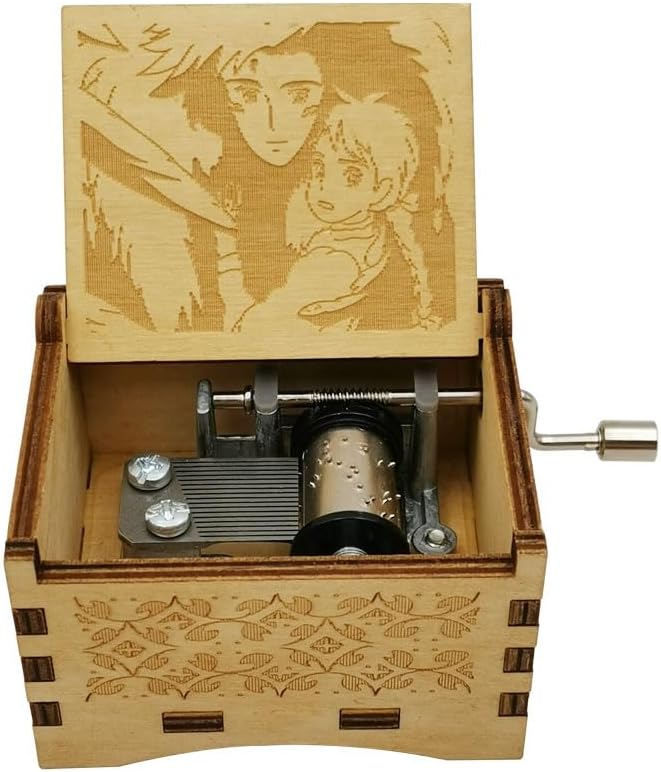 STARRUM Howl's Music Box Moving Hands Crank Merry Go Round of Life Castle Laser Musical Box for Men Women Birthday Christmas gifts (Merry and Go Round Life) - Image 1