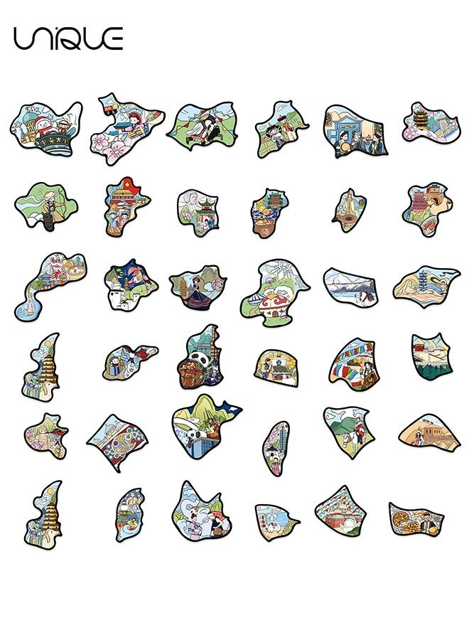 Unique 40Pcs China Tourist Attraction Stickers - Vinyl Waterproof Stickers for Water Bottles Laptop Phone Computer Guitar, Gifts for Teens, Girls, Fans  - Image 2