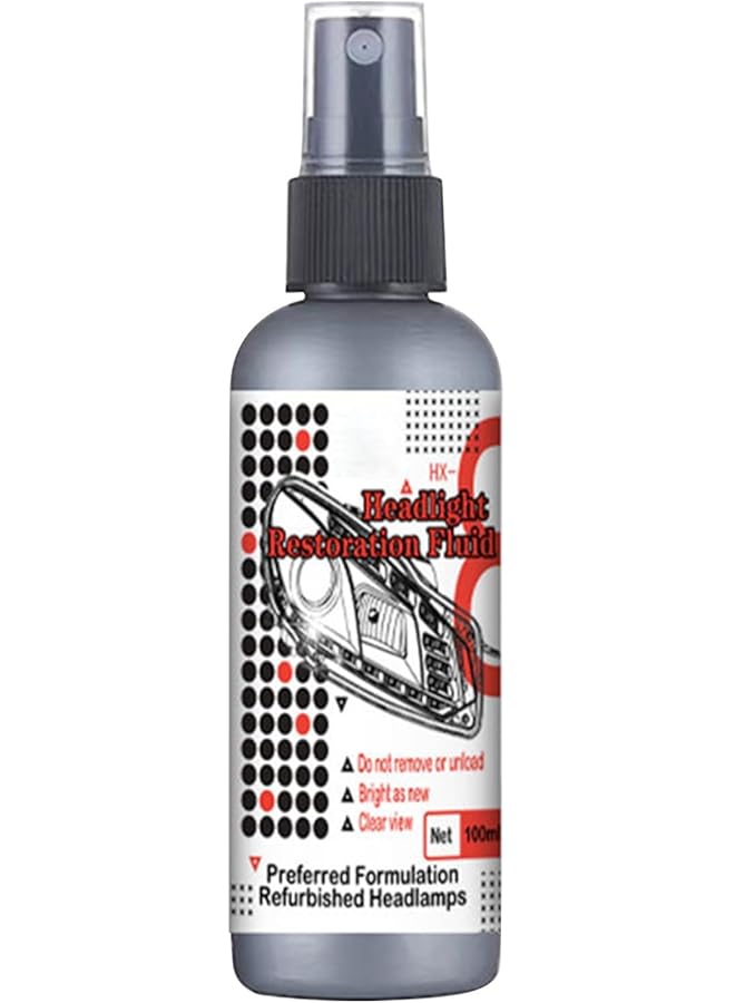 PROMASS Car Headlight Polish | Auto Headlight Scratch Remover | Automotive Headlight Cleaner, 100ml of Car Headlight Repair Fluid, Headlight Restoration Kit to Remove Yellowing, Scratches, Haze and Oxidation