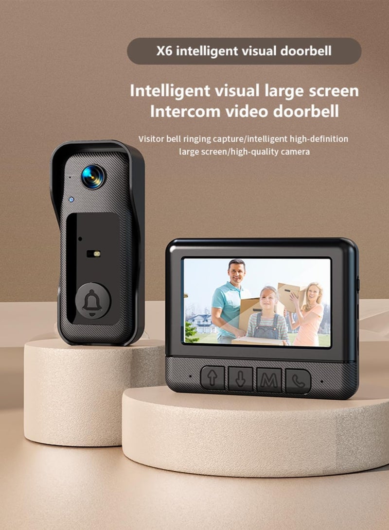 BlueFire 4.3” Wireless WiFi Video Doorbell with Monitor & Two-Way Audio | Night Vision, IP68 Waterproof, 128GB TF Card Support, Multi-Language, 12 Chimes, HD IPS Screen, Motion Detection, Long Battery Life, Easy DIY Installation | Smart Doorbell Camera with Intercom for Home Security, Offices & Apartments – No WiFi Needed, Private 4G Secure Connection, Wide-Angle Lens, Type-C Charging, Expandable Storage, Weatherproof, Anti-Interference, Plug & Play - Image 2