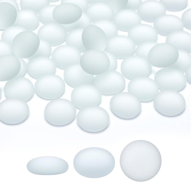 SUREAM White Marbles for Vases, 0.8LB Decorative Stones for Vases, Glass Stones for Vase Filler, Fish Tank, Fireplaces, Aquarium Decor - Image 1