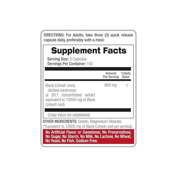 FITO MEDIC'S Lab | Black Cohosh |300 Capsules | Black Cohosh Root | Black Cohosh Capsules | Concentrate Extract - Image 5