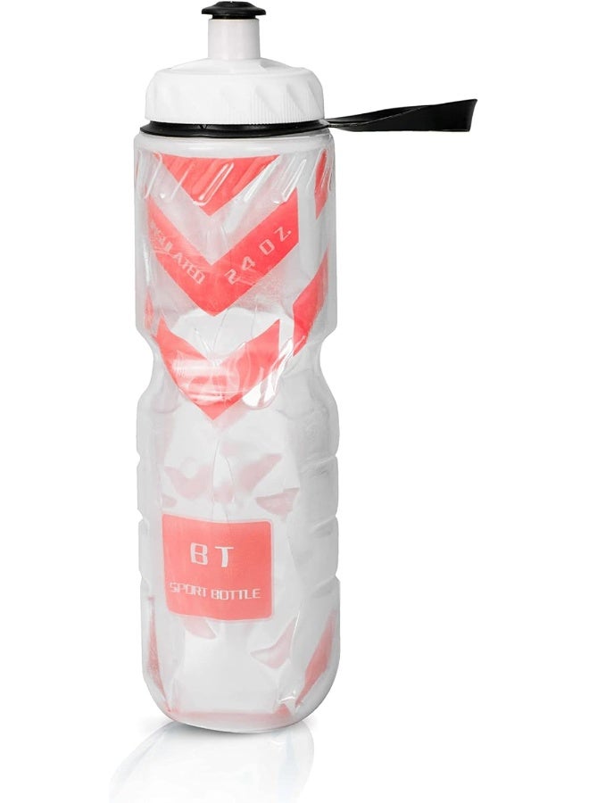 Spartan Water Bottle 650 ml | Leak Proof Fast Flow Spout Wide Mouth BPA Free Dishwasher Safe Silicone Grip Durable Fitness Hydration Bottle for Cycling Outdoor Sports | Red SP-9103 - Image 1