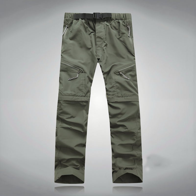 Convertible Hiking Pants Quick Dry Water Resistant For Camping Fishing Golf Olive S - Image 2