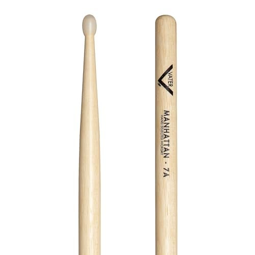 Vater 7A Nylon Tip Hickory Drum Sticks, Pair - Image 1