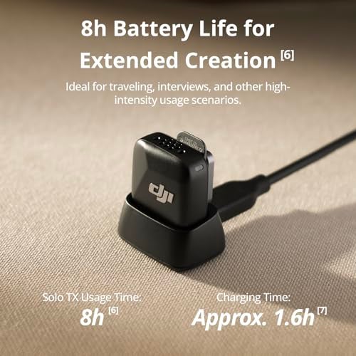 dji مرسل ميكروفون DJI ميك ميني (أبيض قطبي) ، خفيف الوزن للغاية ، ميكروفون لافاليير لاسلكي لجهاز DJI Osmo Mobile 7P / Osmo Pocket 3 ، إلغاء الضوضاء ، ميكروفون لاسلكي للكاميرا / آيفون / أندرويد ، مدونة ، بث - Image 4