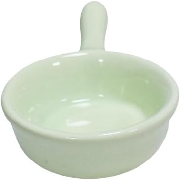 Yuauy 6 pcs Porcelain Soy Sauce Dish Ceramic Dip Dipping Mini Small Bowls Plate 101 oz wHandle for Dinner Baking BBQ and Cooking Light Green - Image 4