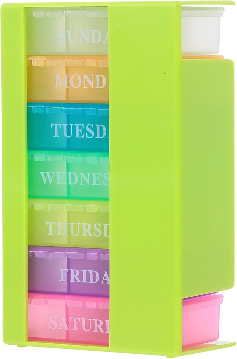 21 Compartment Weekly Pill Organizer Plastic Pill Box with Lid Daily Medicine Storage Case for Travel and Home Use for Adults - Image 1
