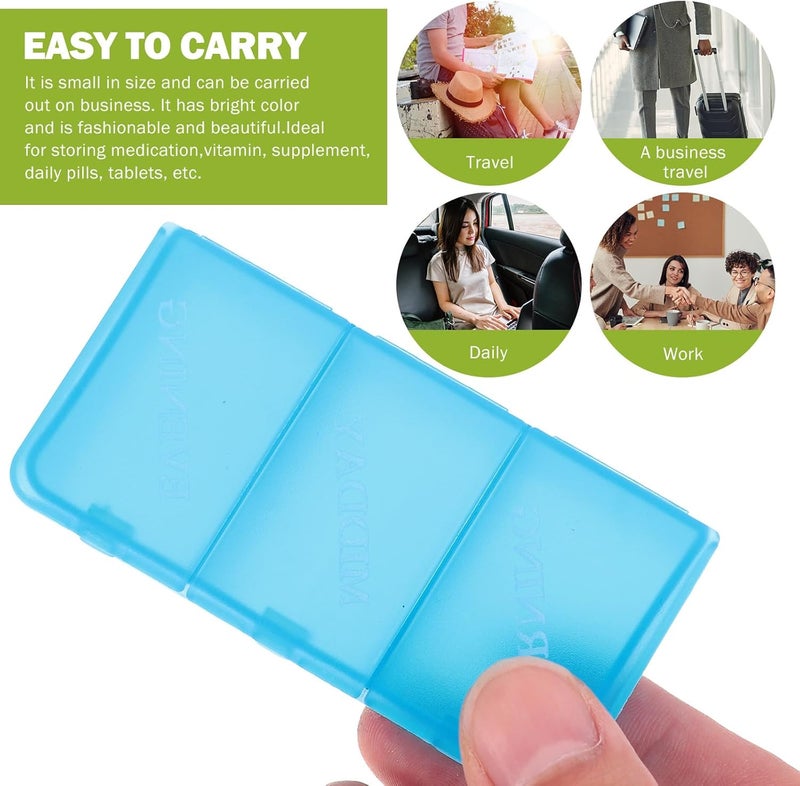21 Compartment Weekly Pill Organizer Plastic Pill Box with Lid Daily Medicine Storage Case for Travel and Home Use for Adults - Image 3