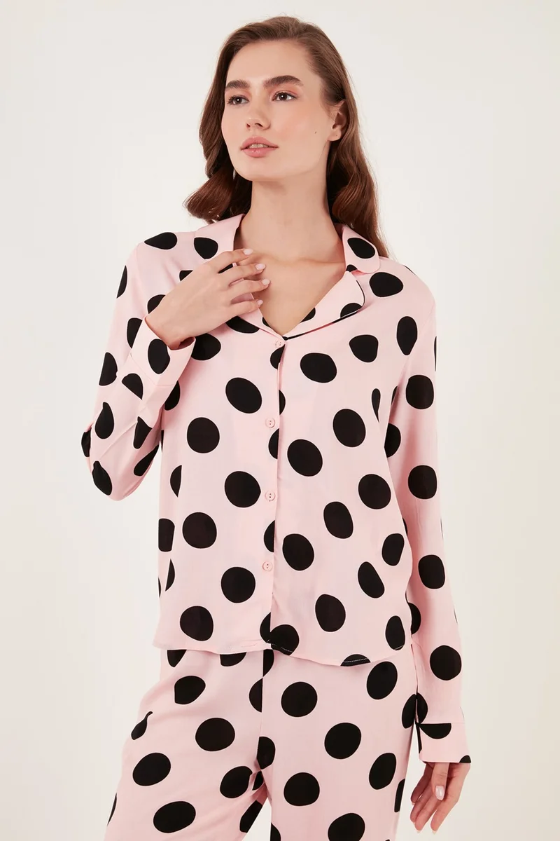 Lela Reguar Fit Soft Textured Pajama Set Women's Pajama Set 611PT288Y