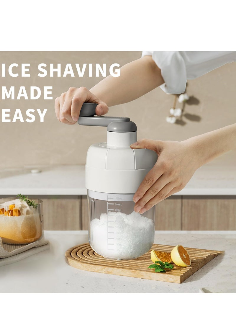 SYOSI Manual Ice Shaver Snow Cone Machine 1L Portable Shaved Crushed Ice Maker for Home Ice Shaver Hand Crankwith Bonus Ice Cube Tray Perfect for Home and Outdoors Use Ideal for Outdoor Picnics - Image 4