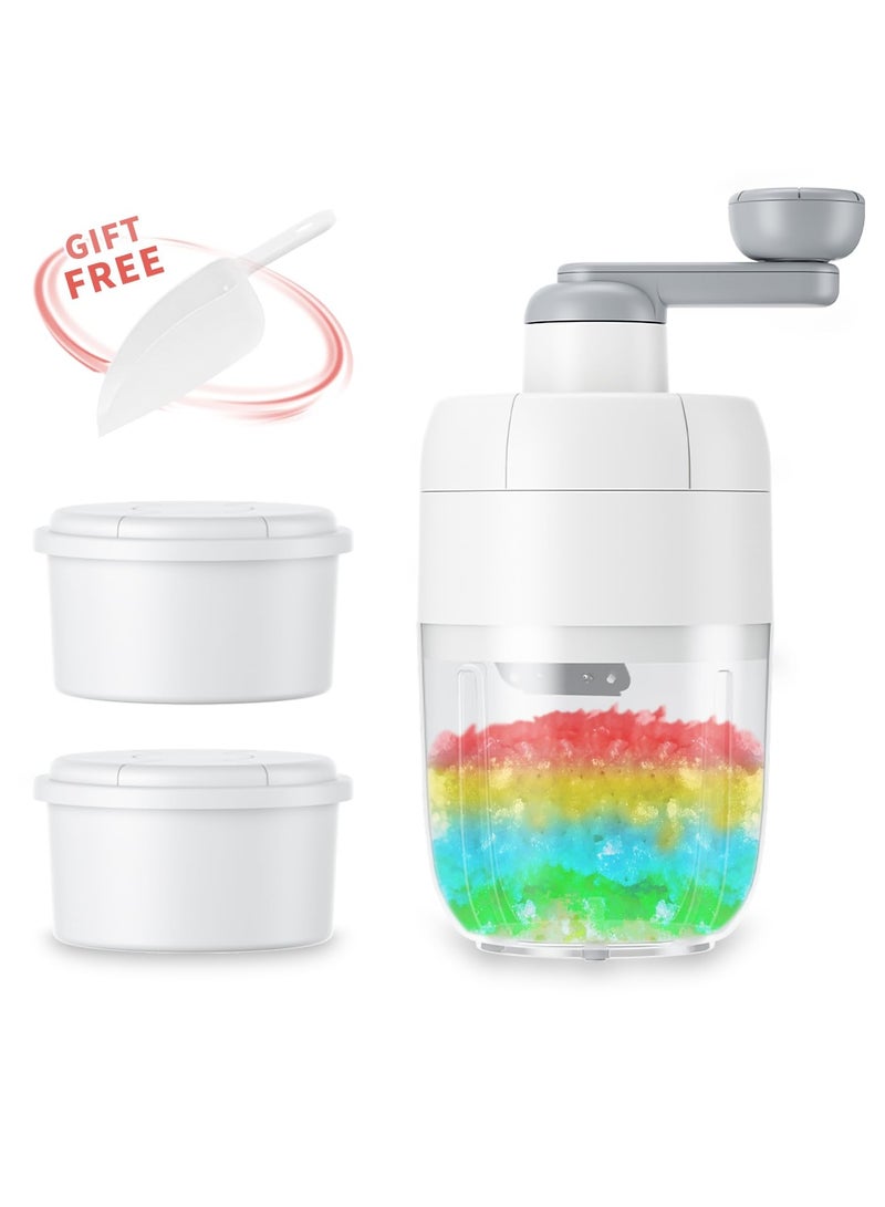 SYOSI Manual Ice Shaver Snow Cone Machine 1L Portable Shaved Crushed Ice Maker for Home Ice Shaver Hand Crankwith Bonus Ice Cube Tray Perfect for Home and Outdoors Use Ideal for Outdoor Picnics - Image 1
