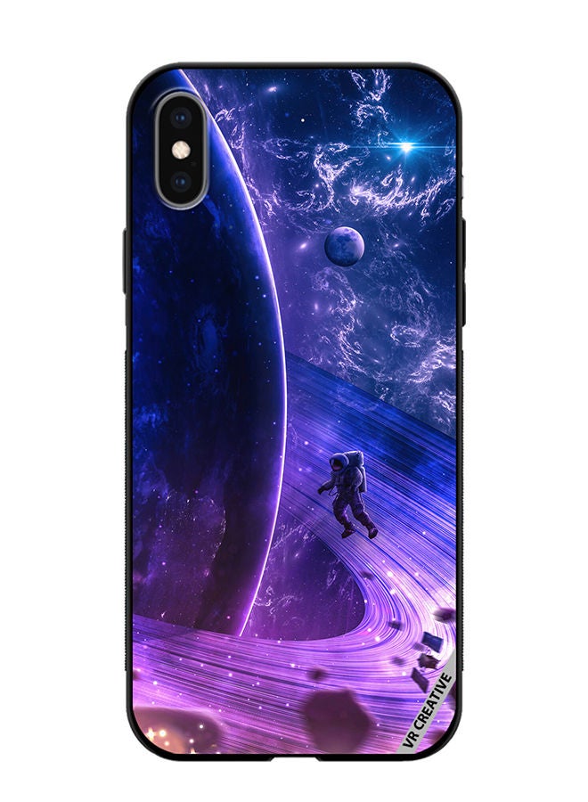 VR CREATIVE Protective Case Cover For Apple iPhone X/XS Galaxy Space Digital Design Multicolour - Image 1