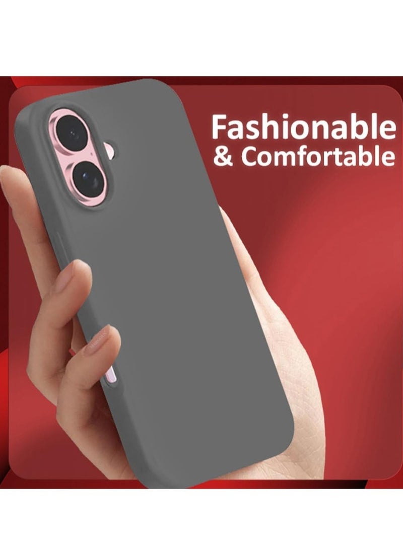 JAJEEK "New Liquid Silicone Case for iPhone 16 Plus – Ultra Slim Design with Soft Anti-Scratch Microfiber Lining & Drop Protection" - Image 5