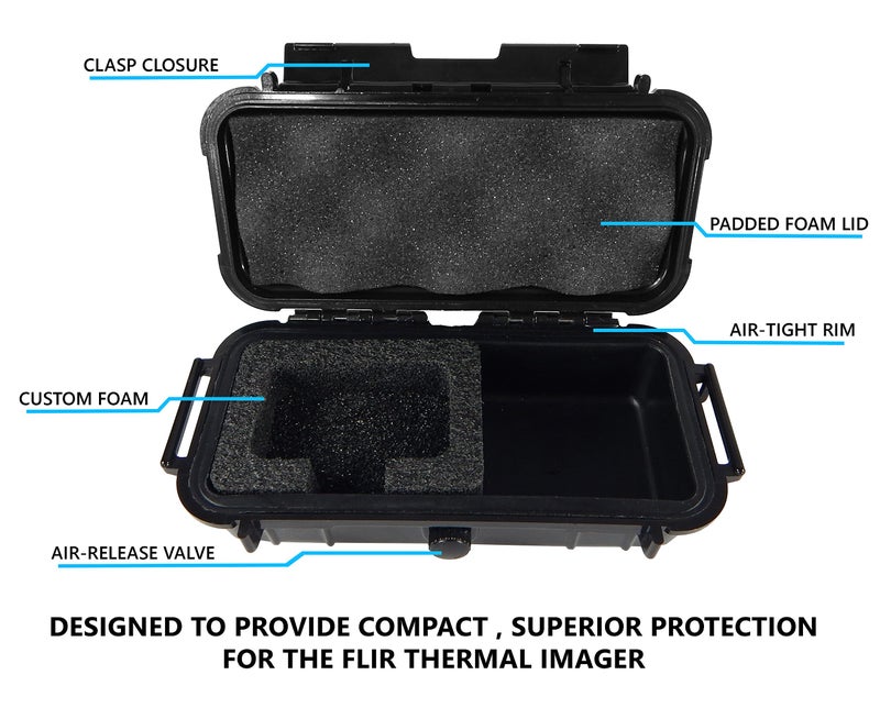 CASEMATIX حافظة كاميرا حرارية من CASEMATIX متوافقة مع FLIR One Pro وكاميرات التصوير الحراري Gen 3 Topdon Tc002C Fluke TC01B TC01A للهواتف الذكية بنظام IOS وAndroid، حافظة مقاومة للماء تناسب أيضًا الكابلات - Image 3