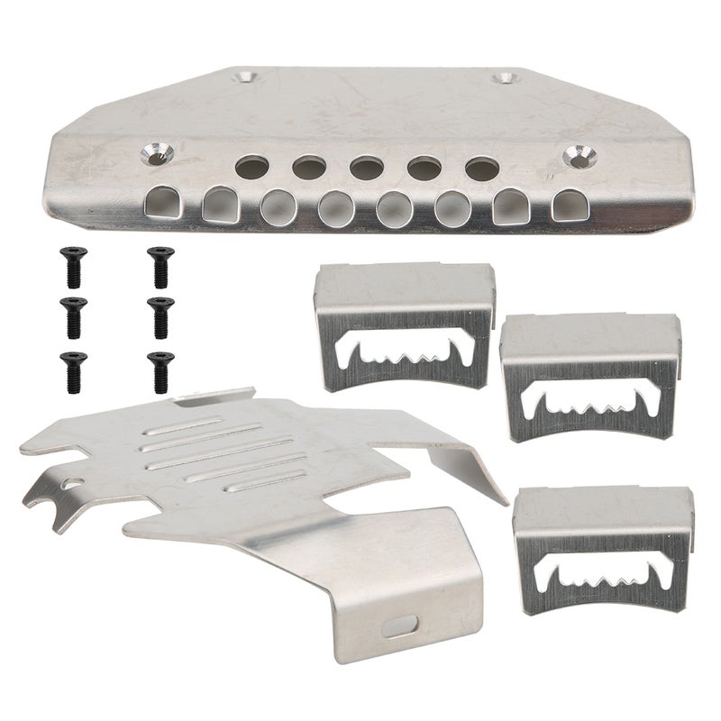 5pcs Stainless Steel Chassis Armors Protection Skid Plate Fits for Traxxas TRX-6 G63 6-Wheels RC Car - Image 1