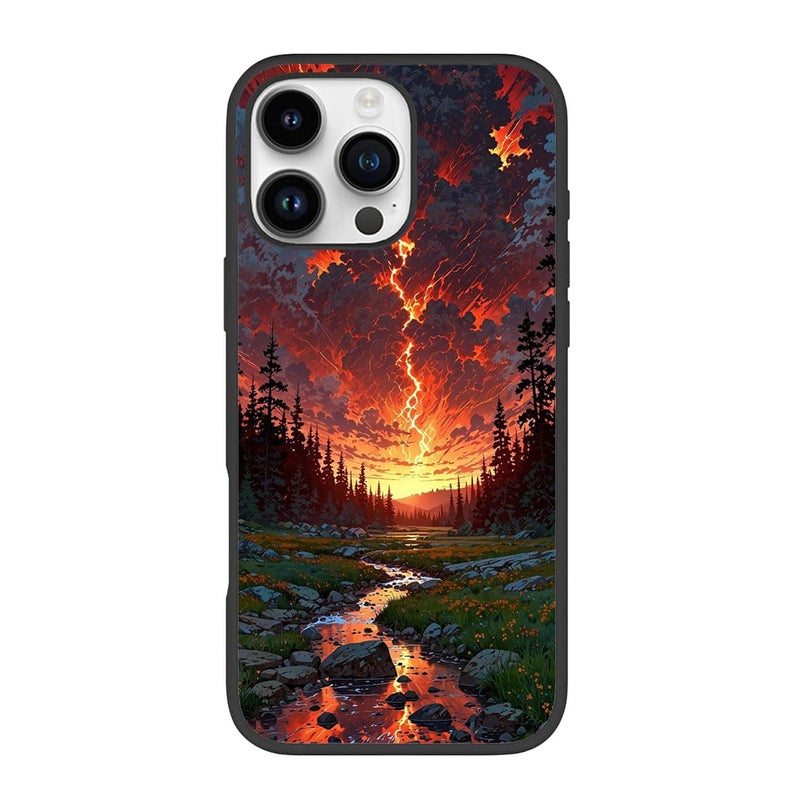 Silk Route Nature Design Mobile Back Cover for Apple iPhone 15 Pro Max Multicolor