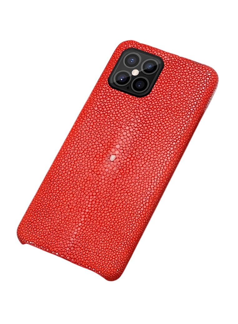 Leather Case, Genuine Leather Anti Slip Shockproof Back Phone Cover, Lightweight And Durable Business Men Protective Case For Iphone 11 Pro Max, (1pc, Red) 