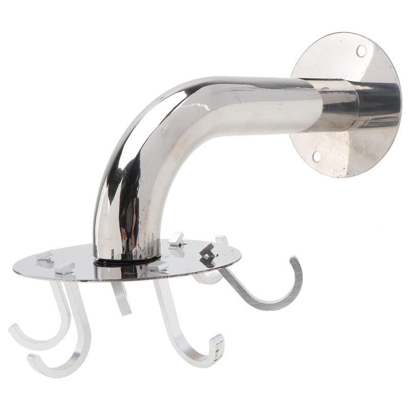 Stainless Steel Anti Rust 6 Hook Wall Hanger No Drilling Kitchen Bathroom - Image 2
