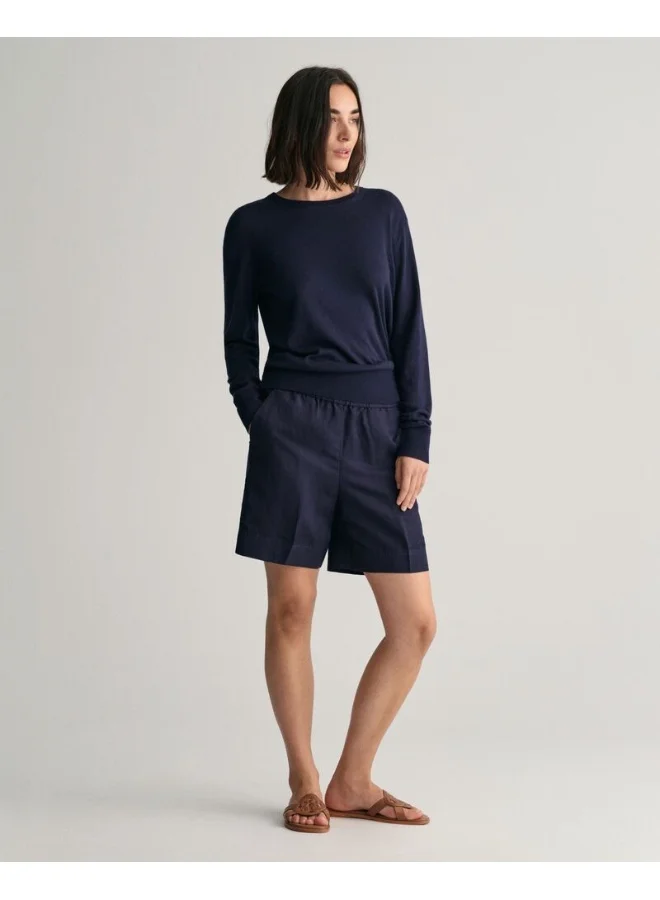 غانت Gant Relaxed Fit Linen Blend Pull-On Shorts