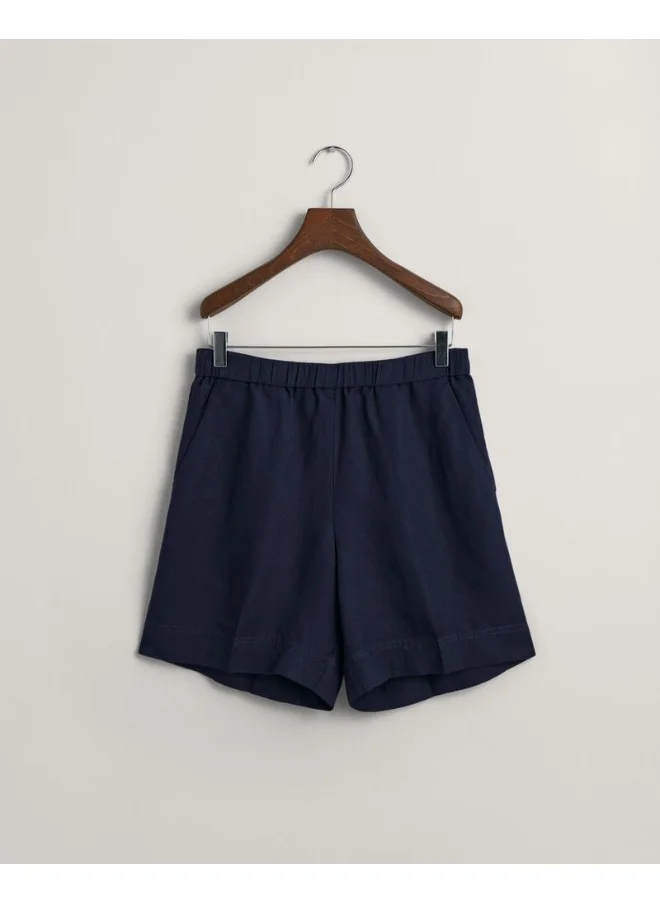 غانت Gant Relaxed Fit Linen Blend Pull-On Shorts