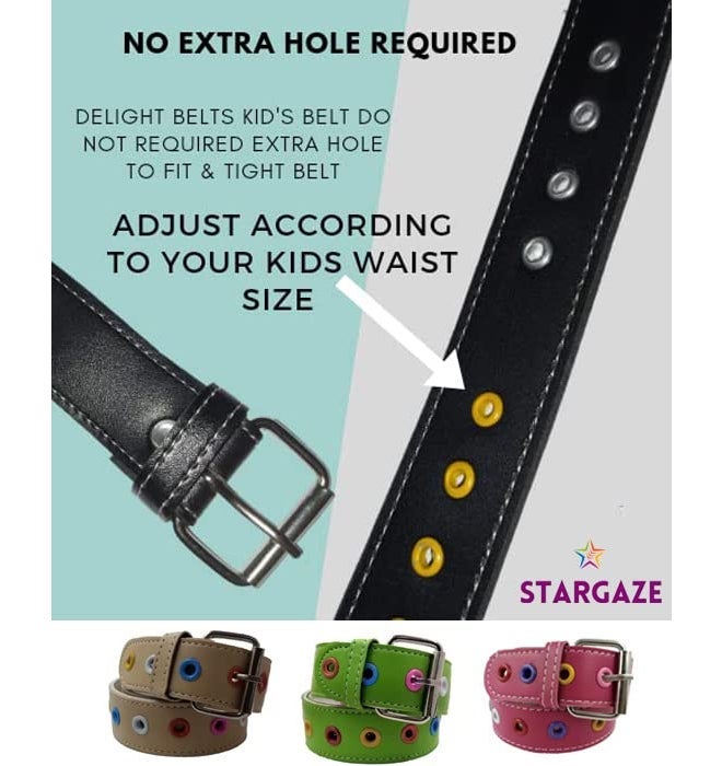 MR.JUNIOR Combo of 2 Blue and Black heavy cotton belts for Kids Boys and Girls, Age upto 2 to 10 years - Image 5