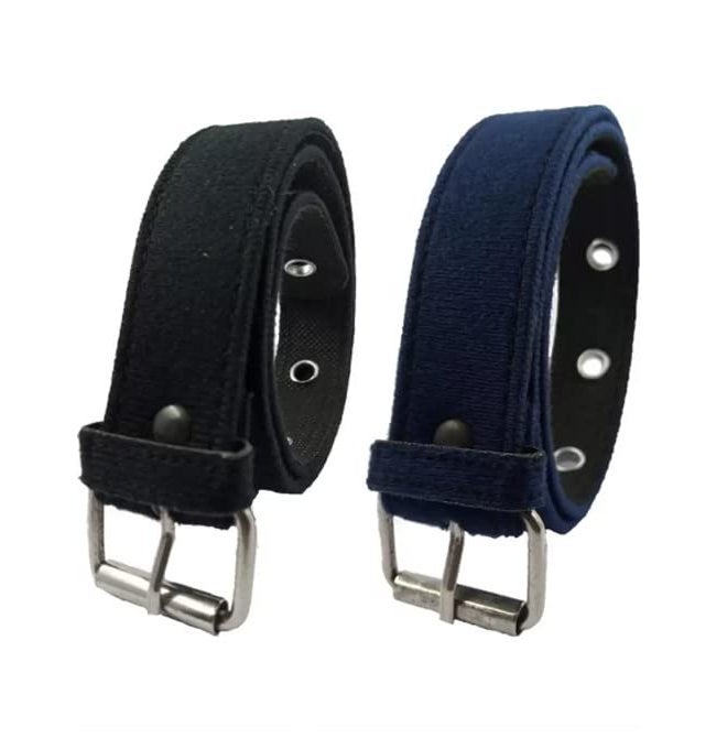 MR.JUNIOR Combo of 2 Blue and Black heavy cotton belts for Kids Boys and Girls, Age upto 2 to 10 years - Image 4