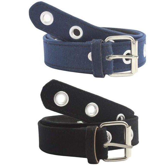 MR.JUNIOR Combo of 2 Blue and Black heavy cotton belts for Kids Boys and Girls, Age upto 2 to 10 years - Image 3