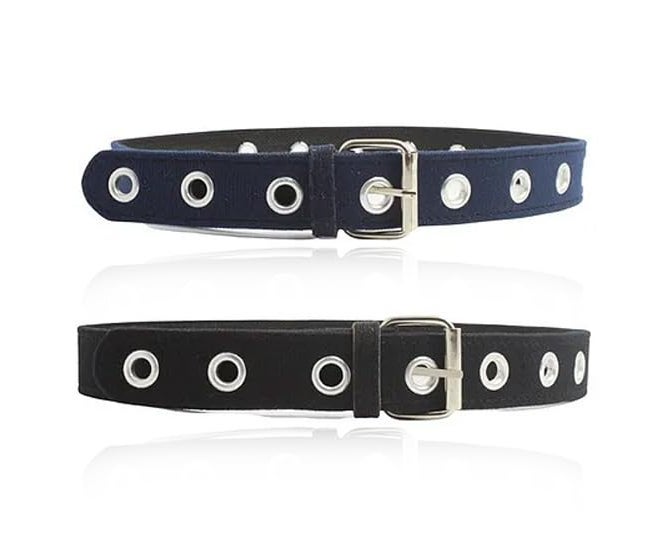 MR.JUNIOR Combo of 2 Blue and Black heavy cotton belts for Kids Boys and Girls, Age upto 2 to 10 years - Image 1