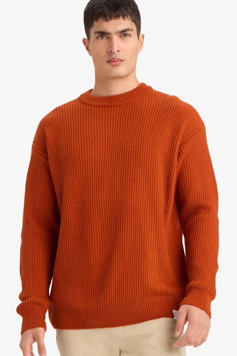 Defacto Oversize Fit Crew Neck Knitwear Pullover