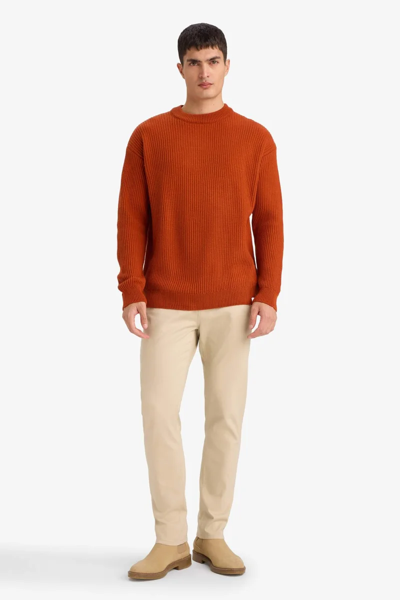 Defacto Oversize Fit Crew Neck Knitwear Pullover