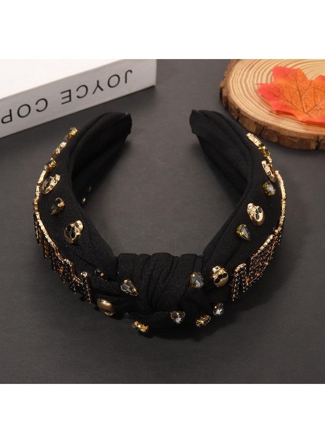 PHALIN Halloween Headband For Women Halloween Hair Accessory Rhinestone Beaded Candy Corn Spider Pumpkin Knotted Headband Halloween Outfits Costume Accessories Party Favor Gifts - Image 4
