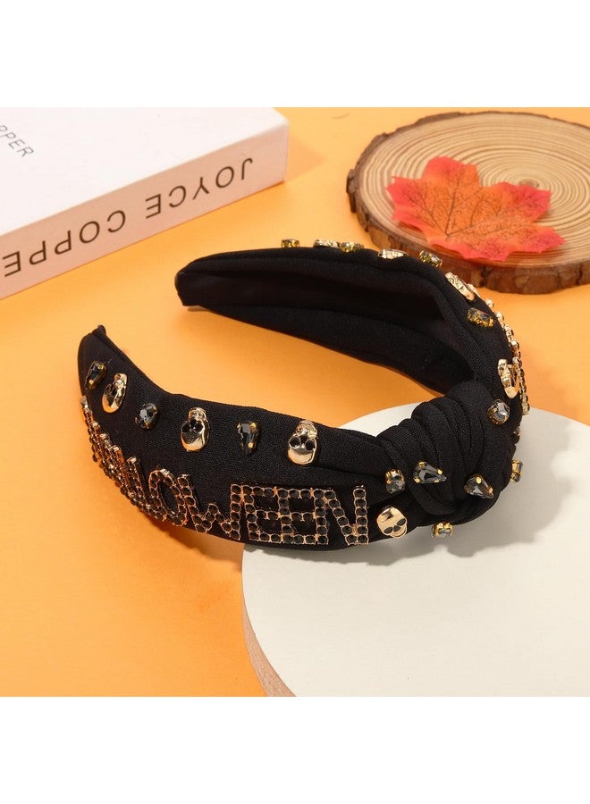 PHALIN Halloween Headband For Women Halloween Hair Accessory Rhinestone Beaded Candy Corn Spider Pumpkin Knotted Headband Halloween Outfits Costume Accessories Party Favor Gifts - Image 5