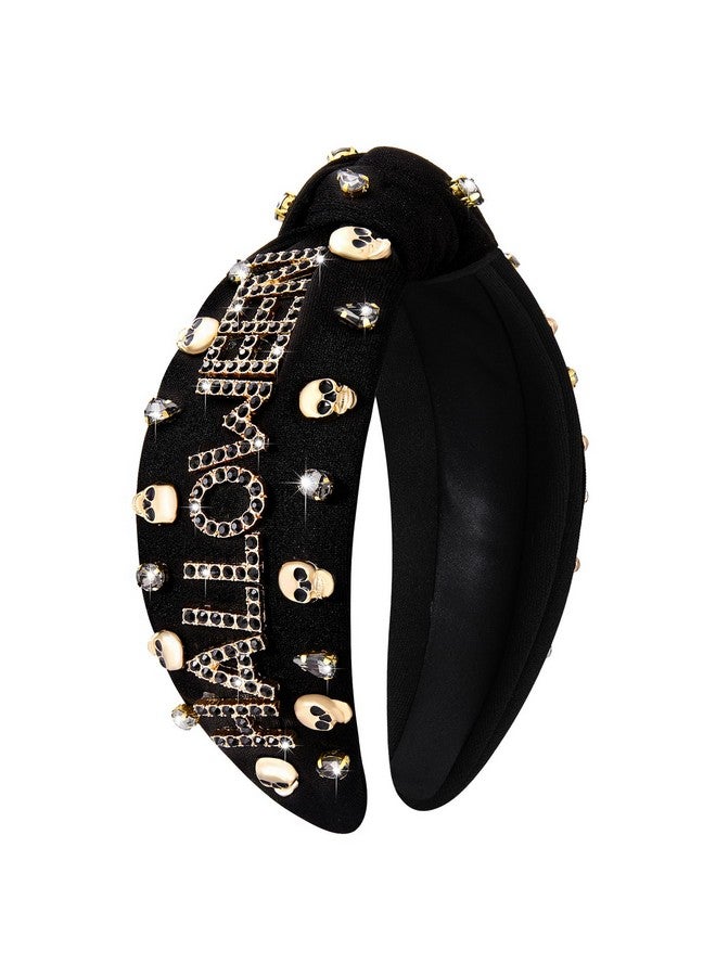 PHALIN Halloween Headband For Women Halloween Hair Accessory Rhinestone Beaded Candy Corn Spider Pumpkin Knotted Headband Halloween Outfits Costume Accessories Party Favor Gifts - Image 1