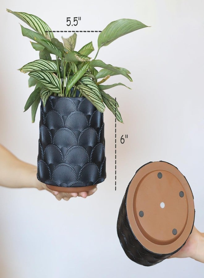 GUGUGO Pearl White Scale Planter, Cute Unique Plant Pot with Drainage, Eclectic Colorful Small Flower Planters Pots for Indoor & Outdoor Plants, Rainbow Funny Succulent Gardening Pot Gifts - Image 3