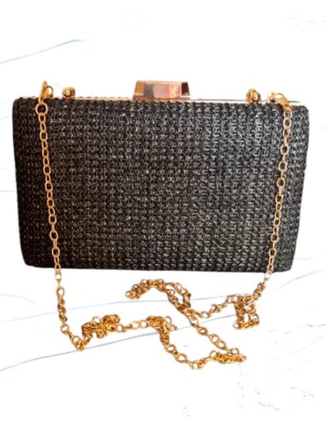 Elegant Women's Evening Clutch , Spacious Interior, Wear in Two Ways, Perfect for Parties & Special Occasions - Image 3