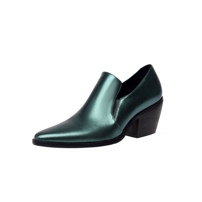 Spring Supply Pointed High-Heeled Solid Color 40-46 Plus Size Western Thick-Heeled Shoes - Image 1