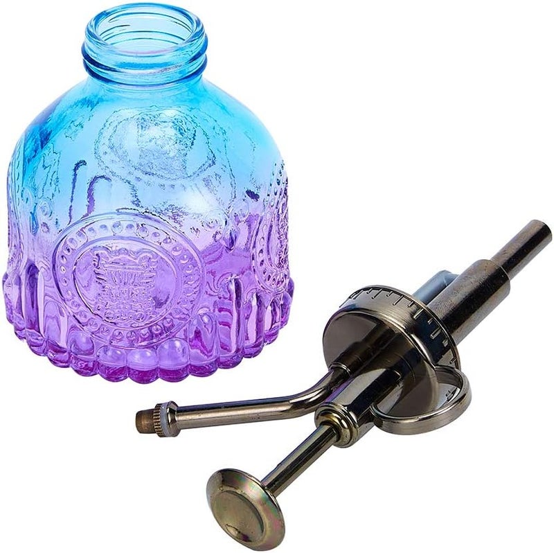 Ebristar Glass Plant Mister Spray Bottle, Vintage Plant Spritzer, Succulent Watering Bottle with Top Pump, Small Plant Sprayer Mister Watering Can for Indoor Outdoor Houseplant - Blue Purple Gradient - Image 2