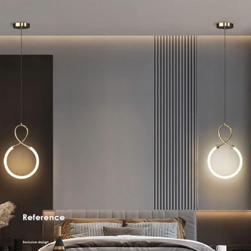 CITRA led Gold Pendant Light Bedside Hanging Corner Light - Warm White - Image 2
