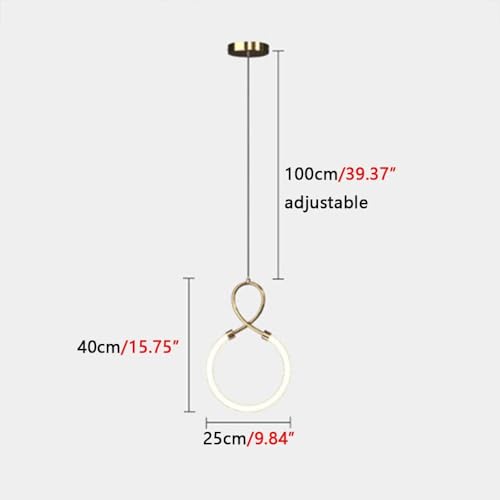 CITRA led Gold Pendant Light Bedside Hanging Corner Light - Warm White - Image 4