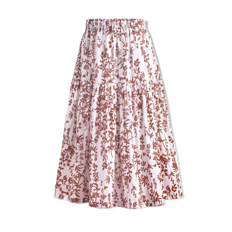 WELAKEN Floral Long Skirt for Girls Toddler & Kids & Teens II Girl's A-Line Maxi Skirts - Image 5
