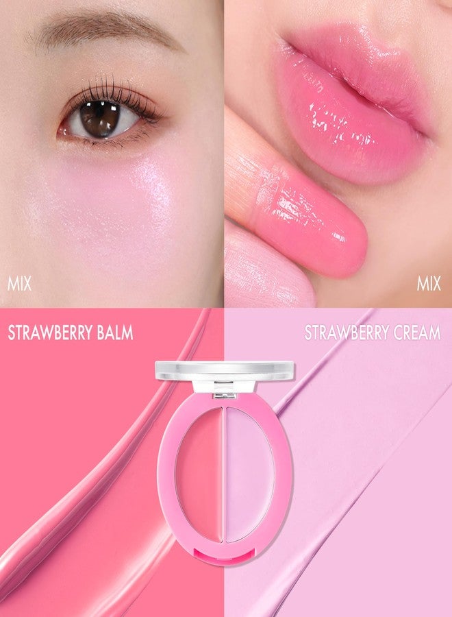 Amuse SEOUL Lips and Cheeks Healthy Balm 03 STRAWBERRY BALM | Moisturizing, Glossy, Creamy Texture, Lightweight, Dewy Finish, Natural-looking Color, K Beauty Makeup, Vegan (1.5g / 0.05 oz) - Image 2