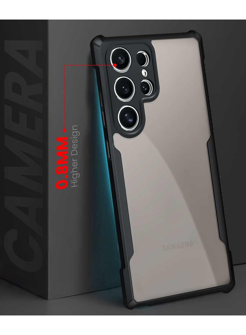 Case Up Case For Samsung Galaxy S24 Ultra Crystal Clear Tactical Back Cover Case With 360 Degree Protection, Shockproof Bumper Protective Phone Cover, Anti-Scratch Hard PC Back (Clear) - Image 5