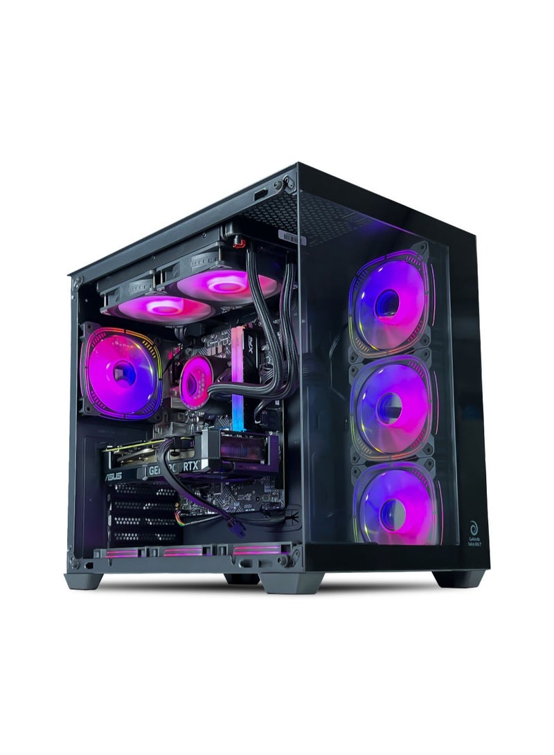 Game Sekret حاسوب الألعاب Phantom Gaming PC من Game Sekret – بمعالج Intel Core i7-12700K، وبطاقة رسوميات GeForce RTX 5060 بسعة 8 جيجابايت، وذاكرة DDR5 بسعة 32 جيجابايت، وتخزين SSD من نوع M.2 NVMe بسعة 1 تيرابايت، ومبرّد سائل 240 مم، ولوحة أم B760، ومزوّد طاقة بقدرة 650 واط بمعيار 80+، واتصال WiFi وBluetooth، ونظام تشغيل Windows 11 Pro، مع ضمان لمدة سنة واحدة. - Image 1