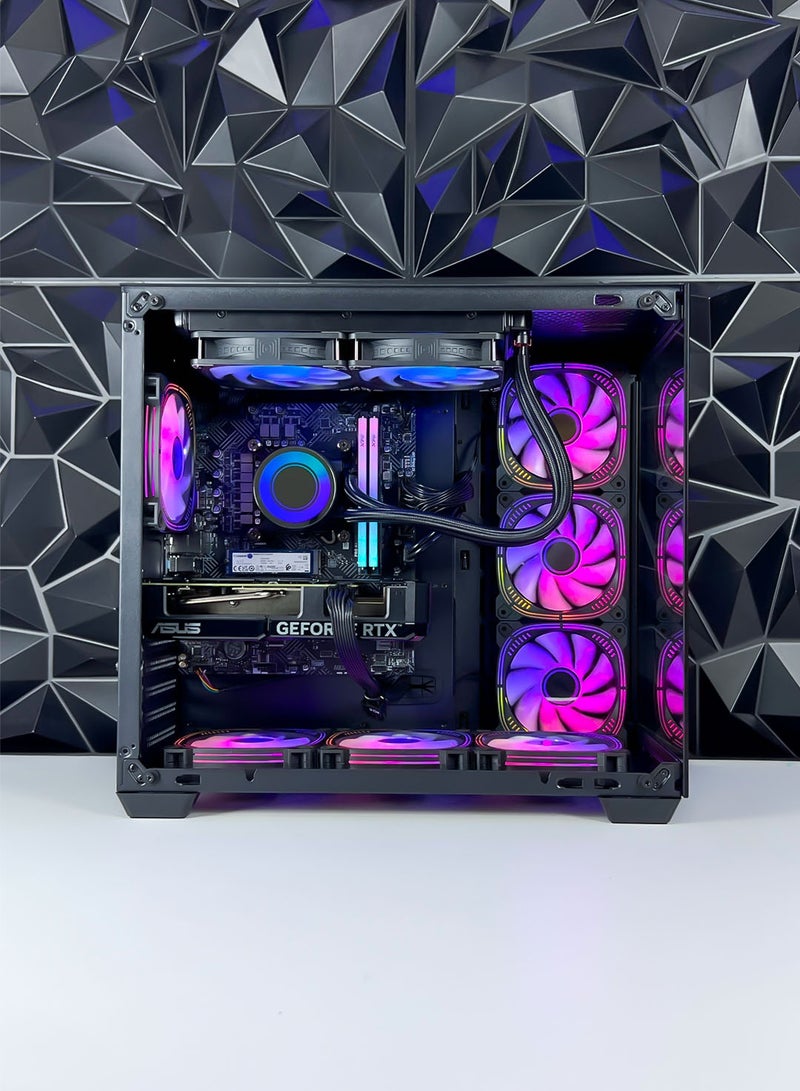 Game Sekret حاسوب الألعاب Phantom Gaming PC من Game Sekret – بمعالج Intel Core i7-12700K، وبطاقة رسوميات GeForce RTX 5060 بسعة 8 جيجابايت، وذاكرة DDR5 بسعة 32 جيجابايت، وتخزين SSD من نوع M.2 NVMe بسعة 1 تيرابايت، ومبرّد سائل 240 مم، ولوحة أم B760، ومزوّد طاقة بقدرة 650 واط بمعيار 80+، واتصال WiFi وBluetooth، ونظام تشغيل Windows 11 Pro، مع ضمان لمدة سنة واحدة. - Image 2