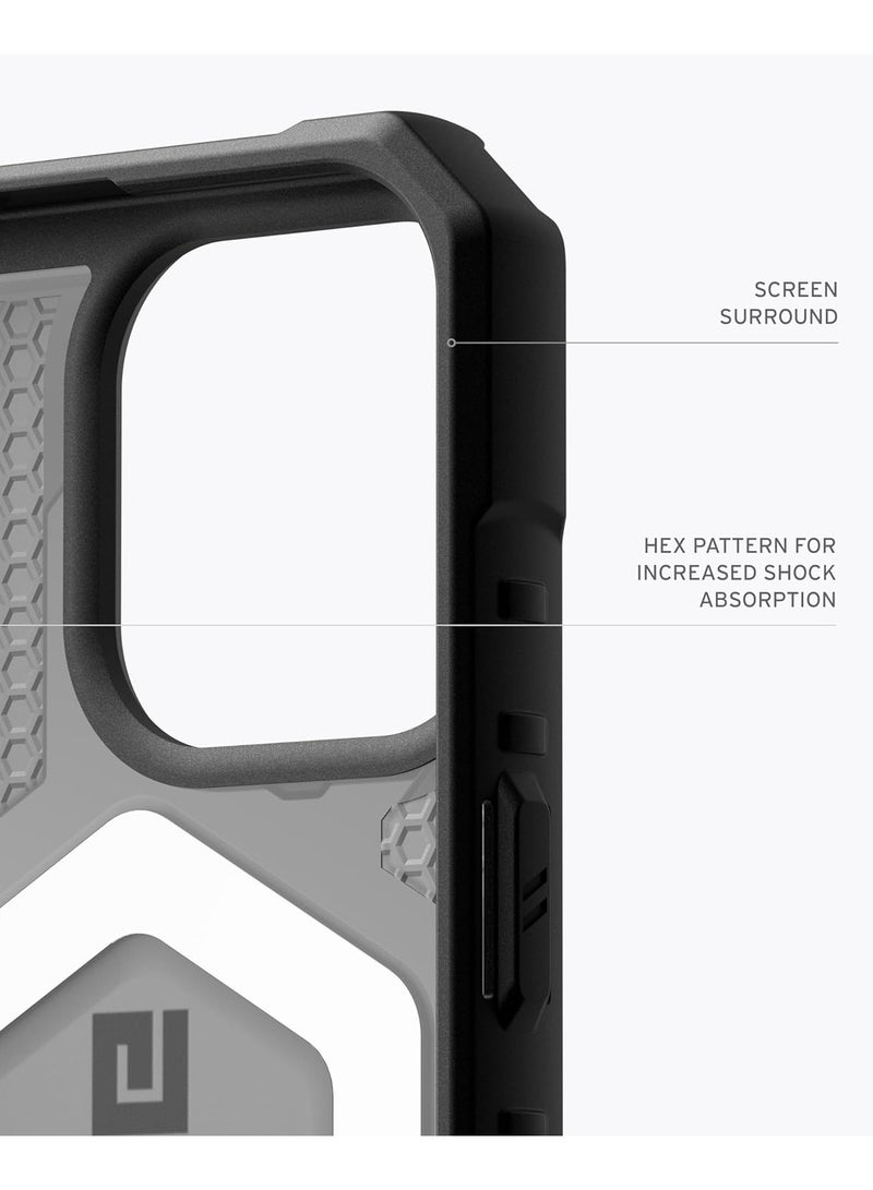Gear غطاء حماية شفاف من Urban Armor Gear UAG Pathfinder لهاتف Apple iPhone 15 Pro Max بطول 18 قدم ومقاوم للسقوط ومتوافق مع MagSafe - رمادي - Image 3
