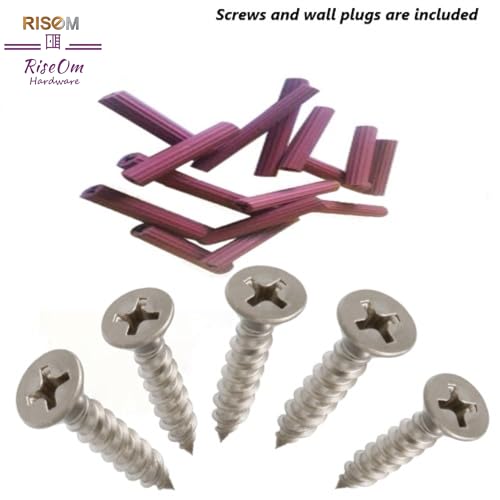 RiseOm Half Round Mirror Holder Bracket Silver Pack of 4 (12mm) - Image 5