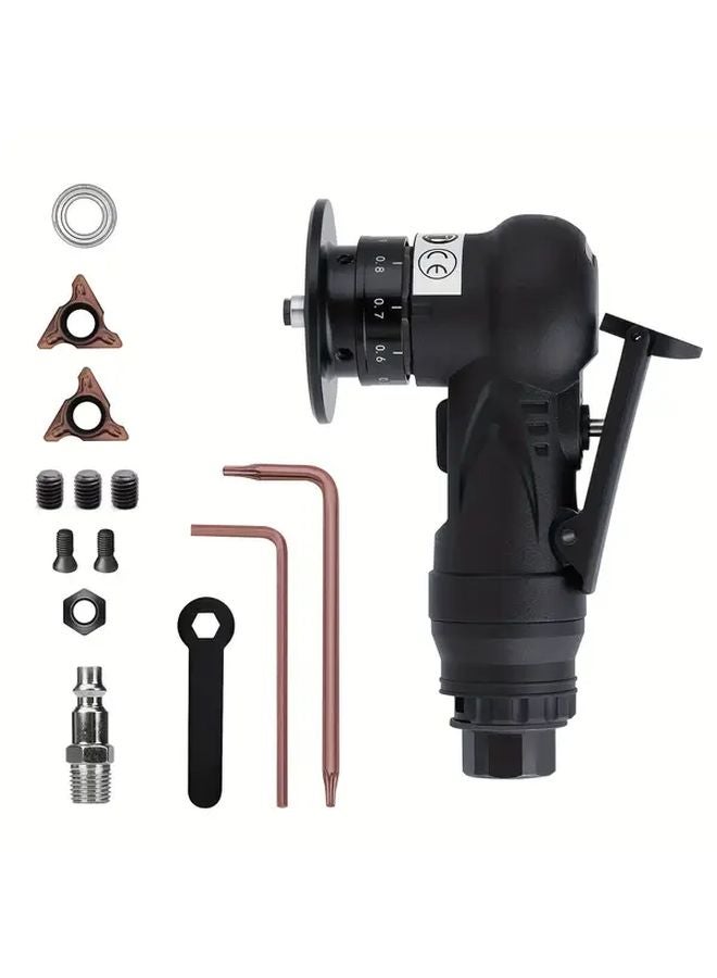 Silvery 2 In 1 Mini Chamfering Machine Air Tool For Metal Wood Deburring - Image 3