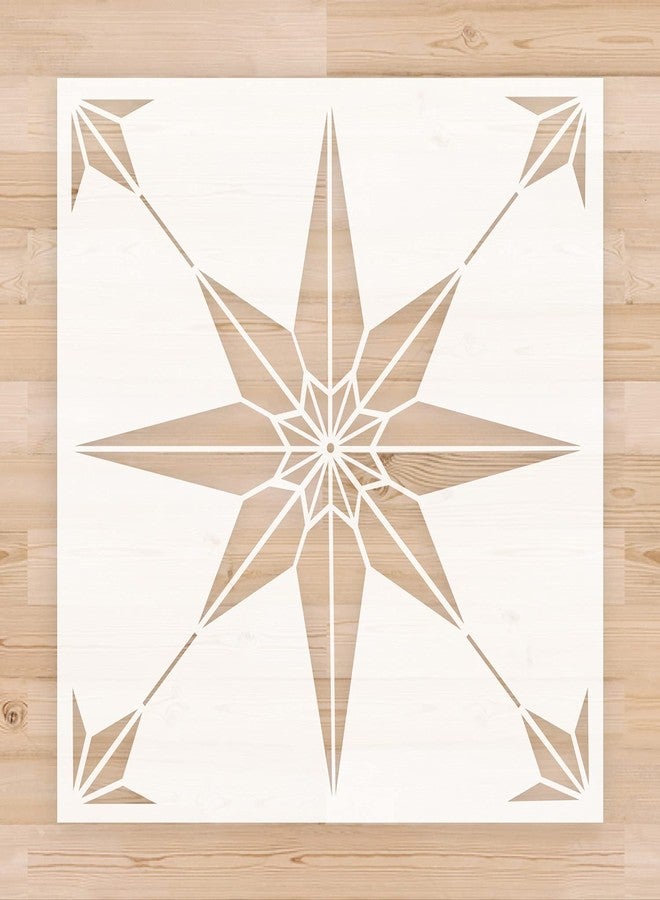CELAENO 2pcs Reusable Tile Stencils 12 x 12 Inch Template for Painting Floor Cement Wall Furniture Wood DIY Home Décor Art Craft - Image 1