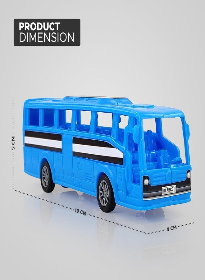 NHR Plastic Friction Powered Toy Bus for Kids, for, Plastic, for, for, Friction for 2 Years+, Car for (Blue) - Image 5